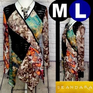 Shredded Sheer Handkerchief Scarf Tunic Fashion Magazine Covers